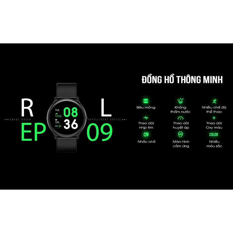 Đồng Hồ Thông Minh Smartwatch Remax RL-EP09 | Đo Nhịp Tim - Chống Nước Ip67 | Đồng Hồ Thông Minh Dành Cho cả nam & Nữ | BigBuy360 - bigbuy360.vn