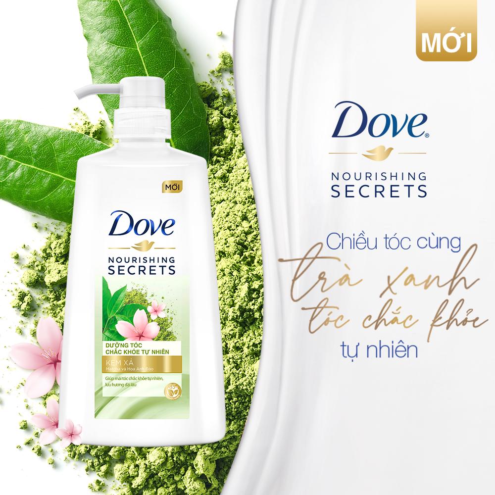 Kem xả Dove Matcha và Hoa Anh Đào - Dưỡng Tóc Chắc Khỏe Tự Nhiên 610gr