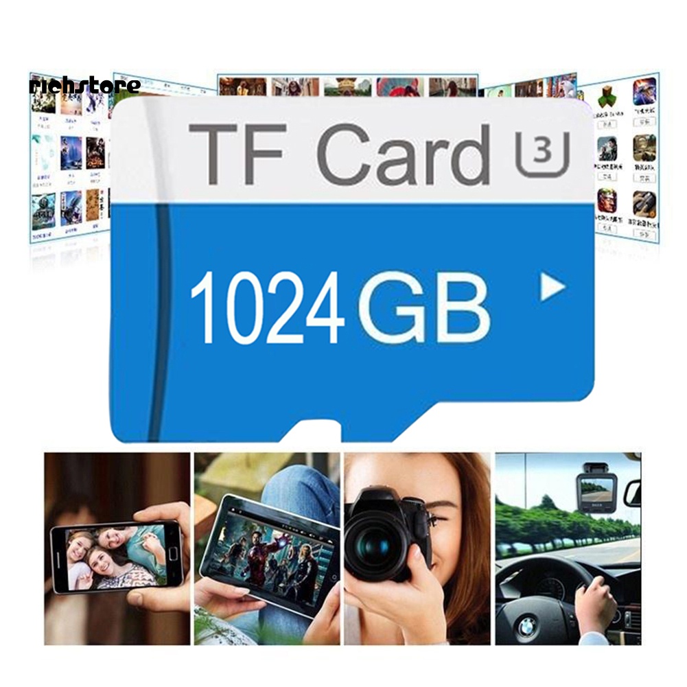 Thẻ nhớ TF micro tốc độ cao 128g / 256g / 512g / 1t U3 chất lượng cao cho điện thoại
