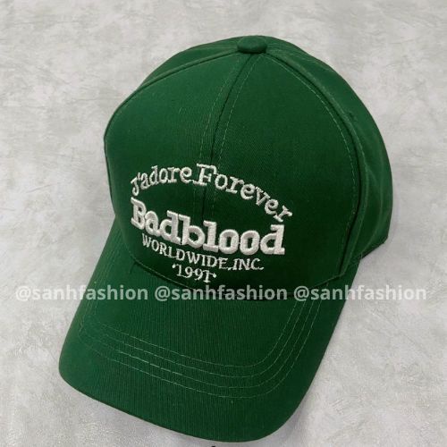 Mũ lưỡi trai thêu chữ Badblood Nón kết chất kaki cao cấp thời trang form unisex nam nữ_ SÀNH FASHION