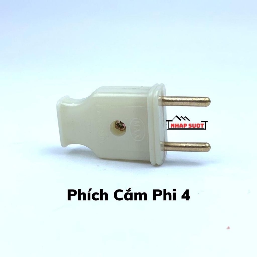Phích Cắm Thân Dẹt Chân Tròn Phi 4