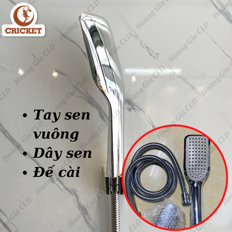 Bộ dây tay sen tắm hình chữ nhật (KA112) - Chất liệu Nhựa ABS nhẹ gọn và tiện lợi