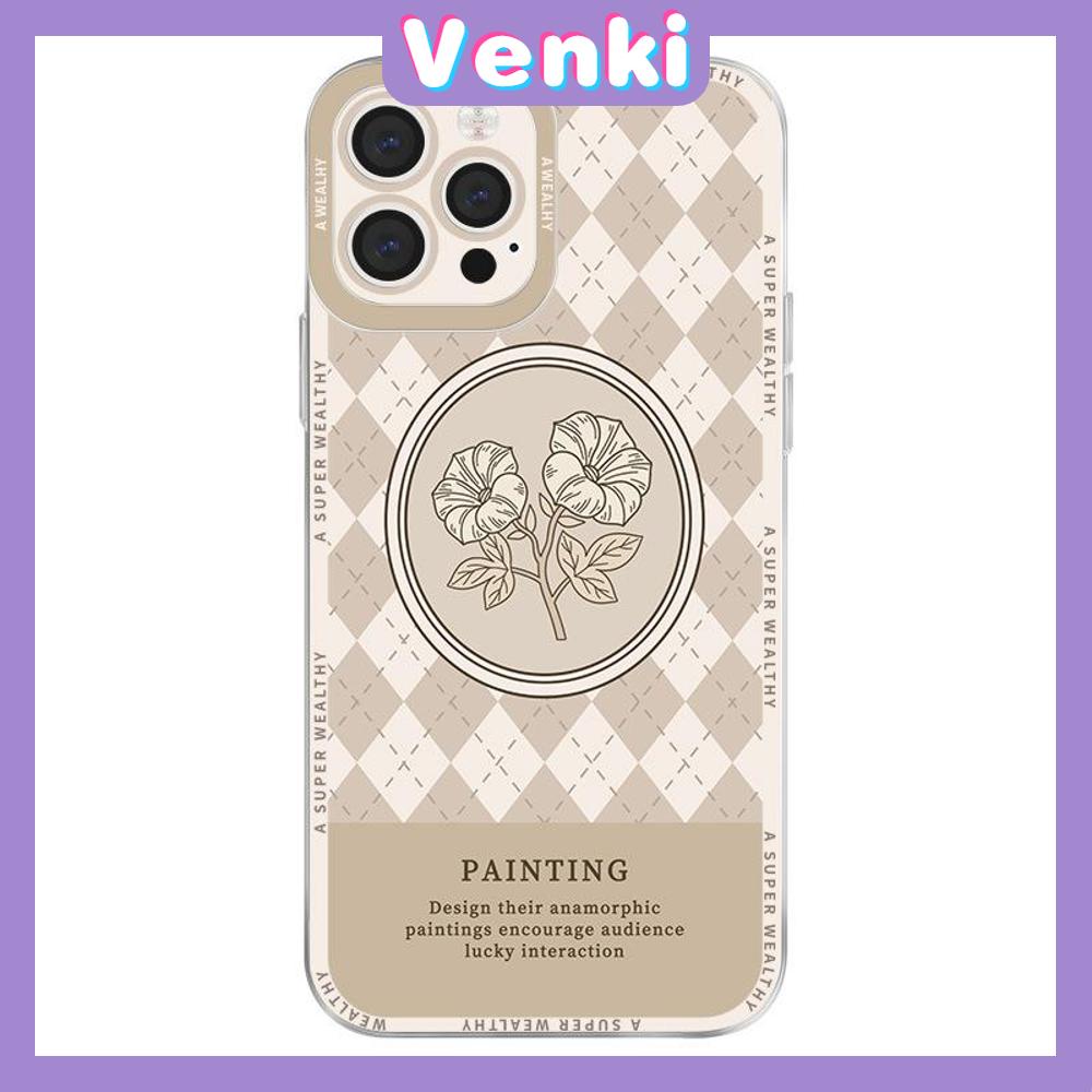 Ốp điện thoại TPU silicon mềm họa tiết hoa kẻ caro chống sốc thích hợp cho iPhone 13 Pro Max 12 Pro Max 11 7 Plus