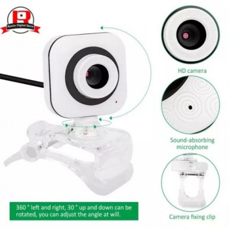 Webcam chân kẹp vuông..có mic