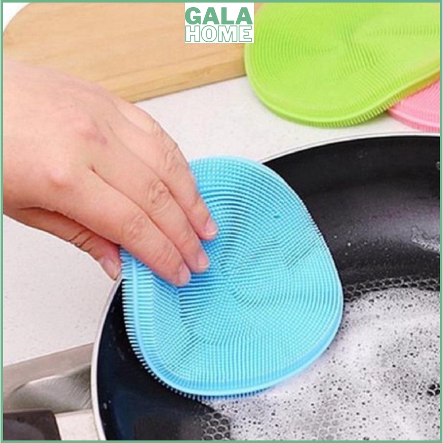 Miếng Rửa Chén Bát Silicon Miếng rửa siêu tạo bọt làm sạch chén bát dễ dàng GALA HOME