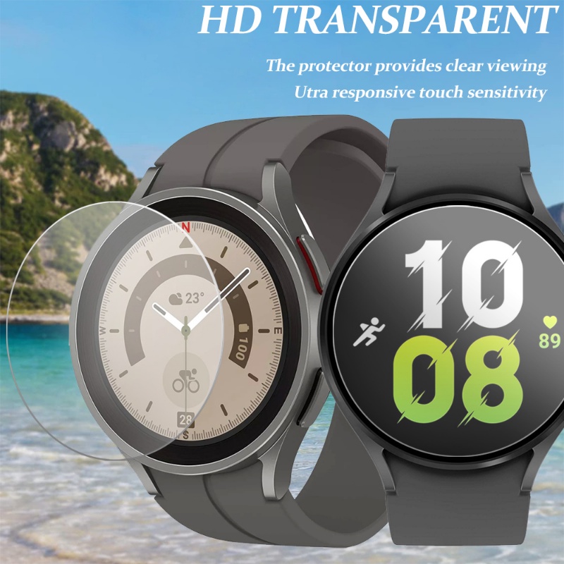 Kính Cường Lực Trong Suốt HD Siêu Mỏng Chống Trầy Bảo Vệ Màn Hình Đồng Hồ Thông Minh Samsung Galaxy Watch 5 40 / 44MM