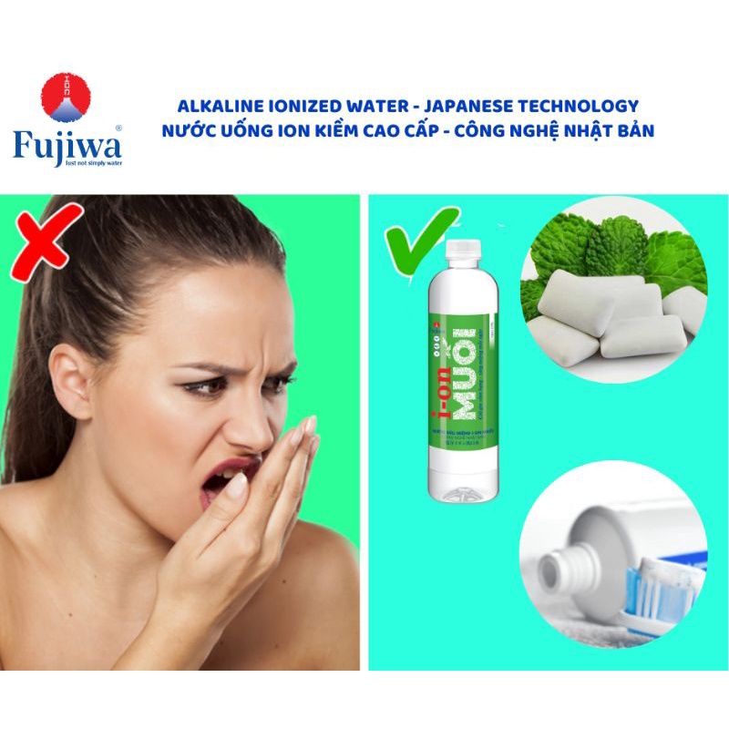 Nước súc miệng ion Muối hương Bạc hà và hương biển 680ml - FUJIWA