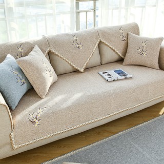 Tấm trải cho ghế sofa màu trơn đơn giản