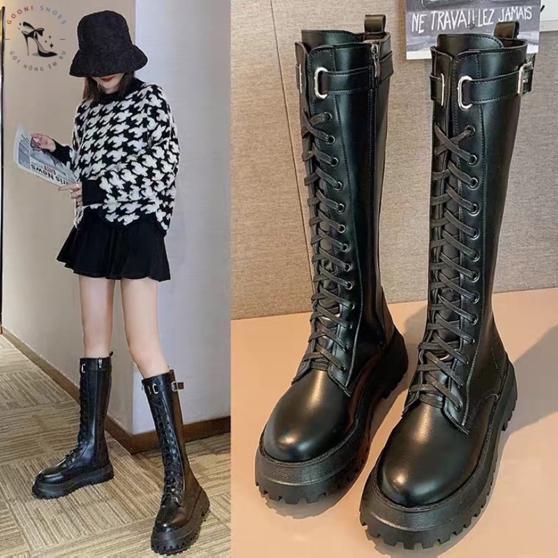Boot đùi, boot cao cổ phong cách chiến binh thời trang phong cách cá tính dành cho nữ (kèm video+ảnh thật)