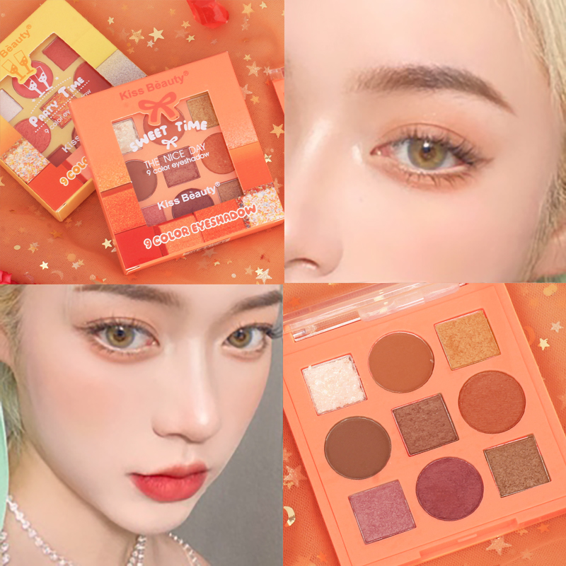 Trọn bộ mỹ phẩm gồm 7 món (kem nền + phấn mắt + chì kẻ mày + kẻ mắt + mascara + son lì + phấn trang điểm) KB-7JT-E01