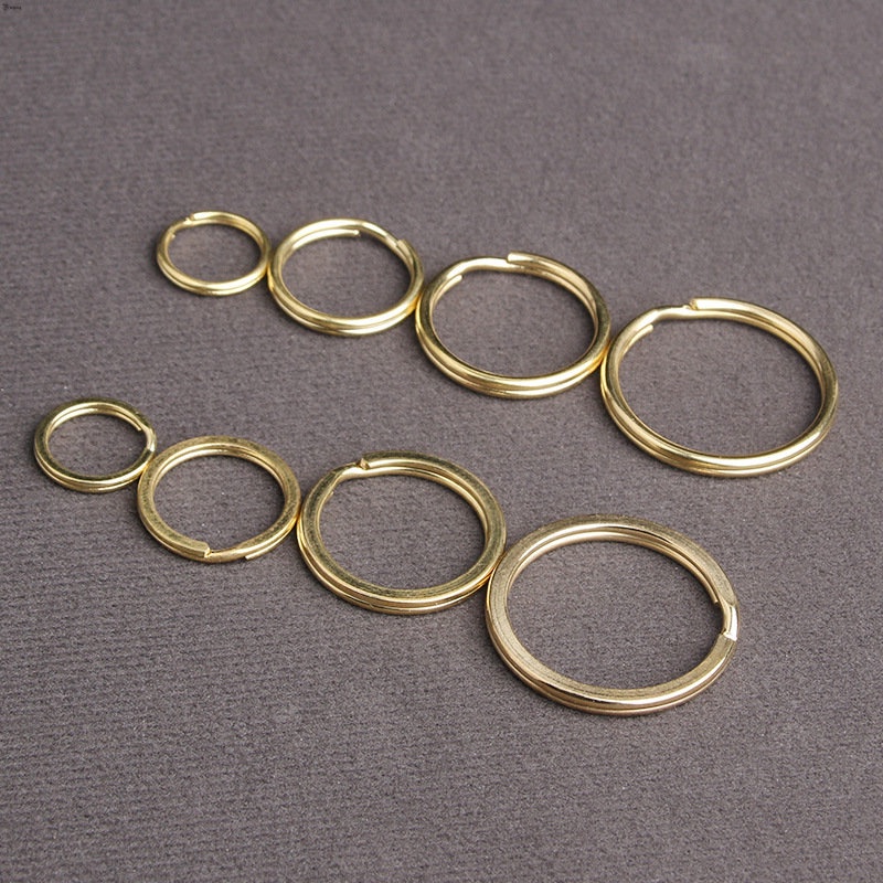 Yueying Móc Khóa Bằng Đồng Thau Nguyên Chất Hình Tròn Màu Xanh Lá Cây Hoàn Chỉnh