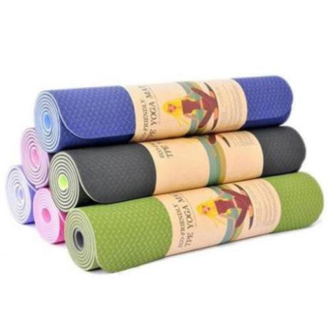 Thảm tập Yoga, Gym, Fitness Cao Cấp dày  6mm (TÙY CHỌN) TPE Hàn Quốc(Kèm Túi Đựng Và Dây Buộc Thảm Sang Trọng).
