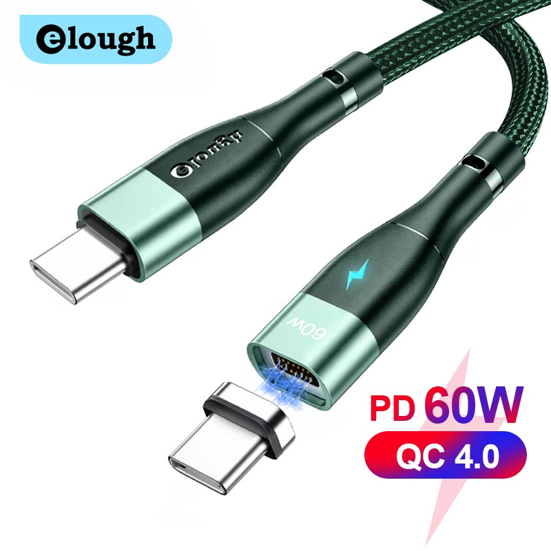 Dây Cáp Sạc Nhanh Loại C 60W PD Từ Tính Tiện Dụng