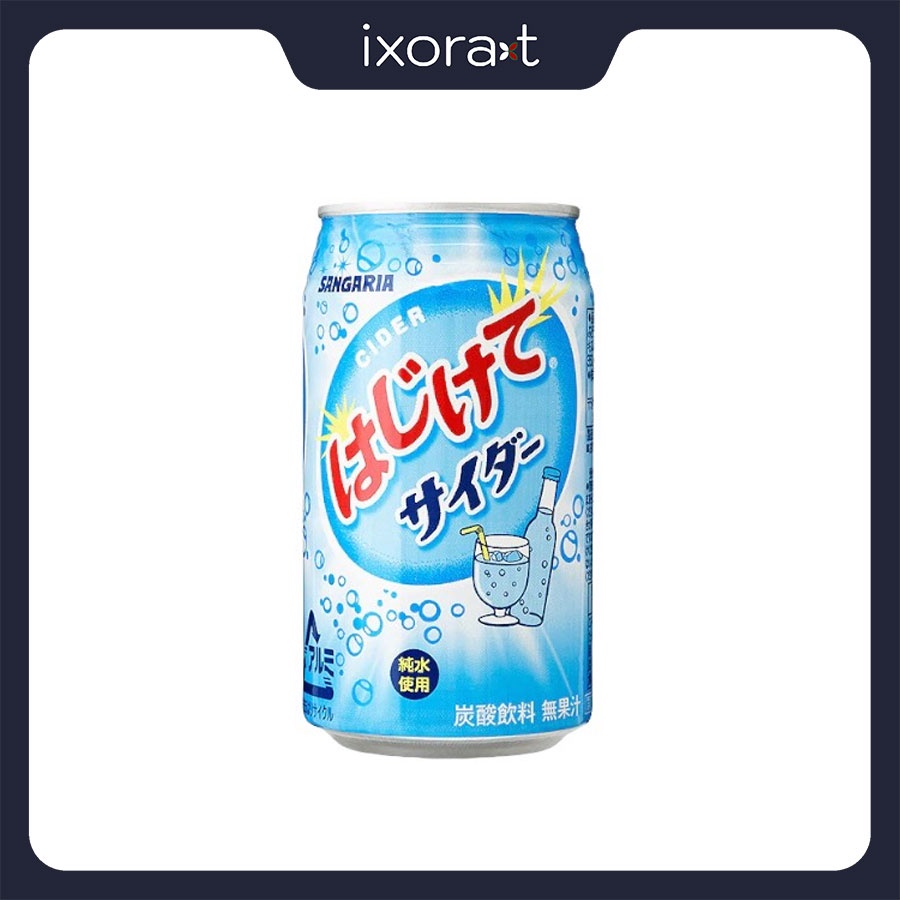 Nước soda Sangaria lon 350ml vị táo - cam [ Made in Japan ]