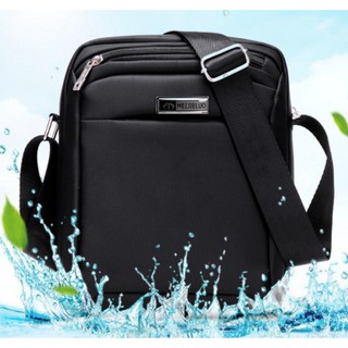 Túi vuông Nam chống nước vải dù thời trang 1 dây kéo , túi đeo chéo, túi xách