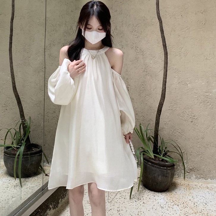 Đầm Thiết Kế Mới Dáng Rộng Hở Vai Cao Cấp Thời Trang Dành Cho Mùa Hè Thu [Khuyến mãi sản phẩm mới nhận phiếu mua hàng không ngưỡng 10K]