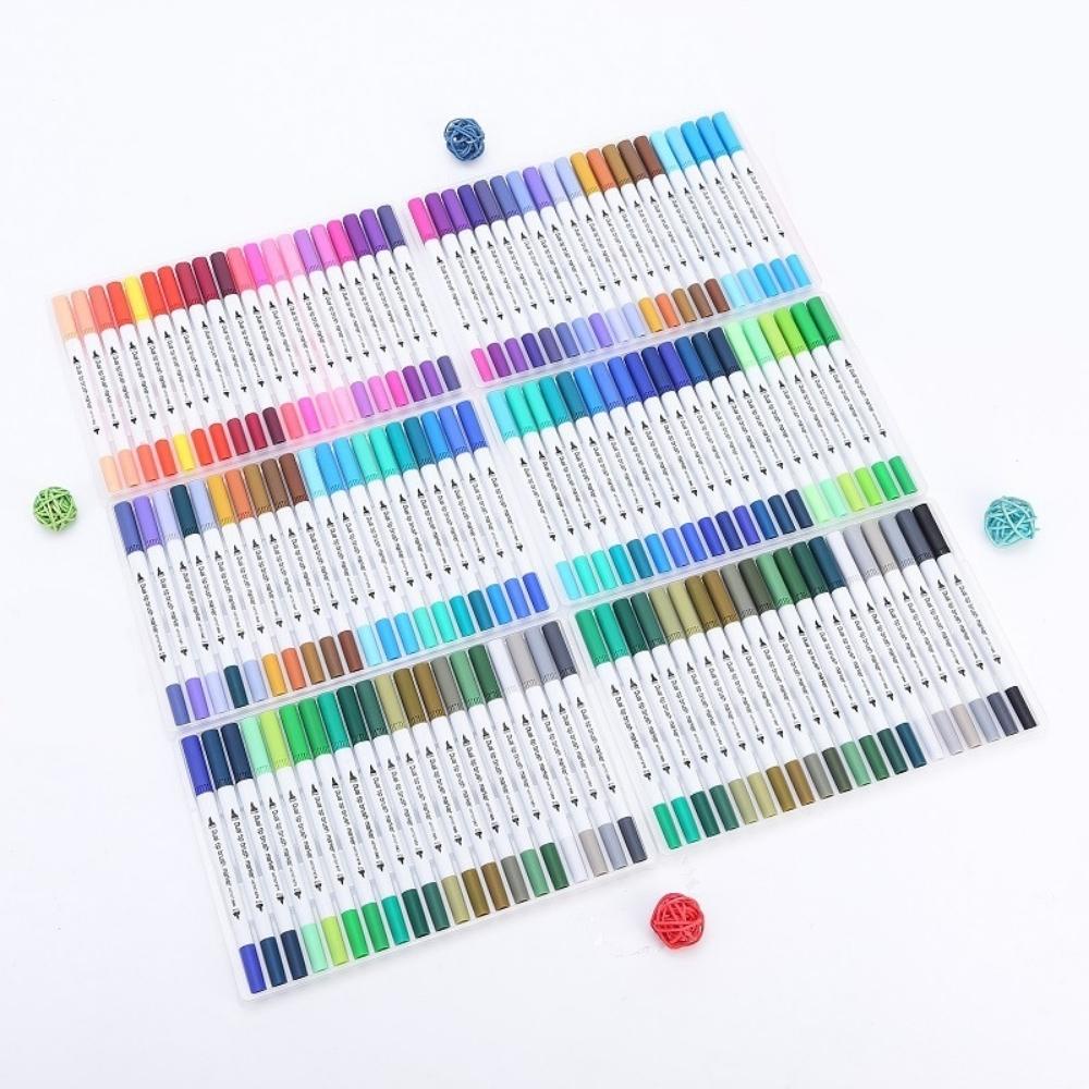 Bút brush viết tiêu đề calligraphy Pison hai đầu trang trí bullet journal - giao ngẫu nhiên