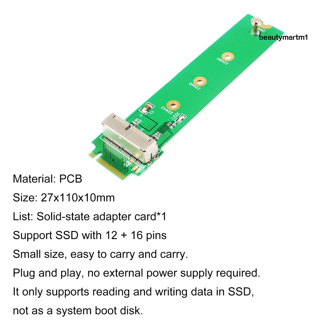 Bộ Chuyển Đổi Thẻ Ssd 12 + 16-pin Sang M.2 Ngff Cho Macbook 2013 / 2014 / 2015 | BigBuy360 - bigbuy360.vn