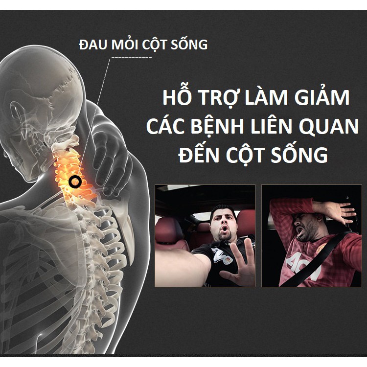 Gối tựa đầu ô tô, xe hơi chống đau mỏi gáy cao cấp - sang trọng