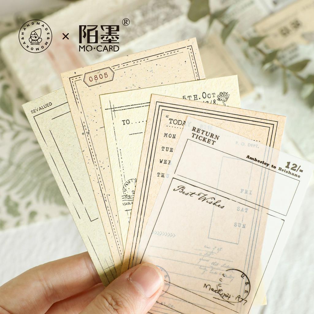 Bộ 30 Giấy Trang Trí Sổ Tay / Nhật Ký / Sổ Tay Hình Cây Báo / Cây Cối Vintage