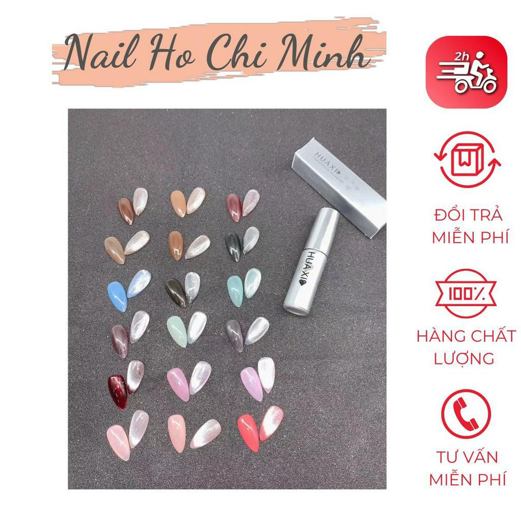 Top mắt mèo kim cương Huaxi 9D chính hãng - sơn gel mắt mèo kim cương Huaxi lấp lánh sang chảnh