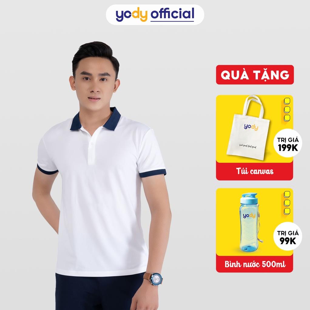 Áo polo Nam YODY Cotton coolmax phối bo cá tính APM4233 