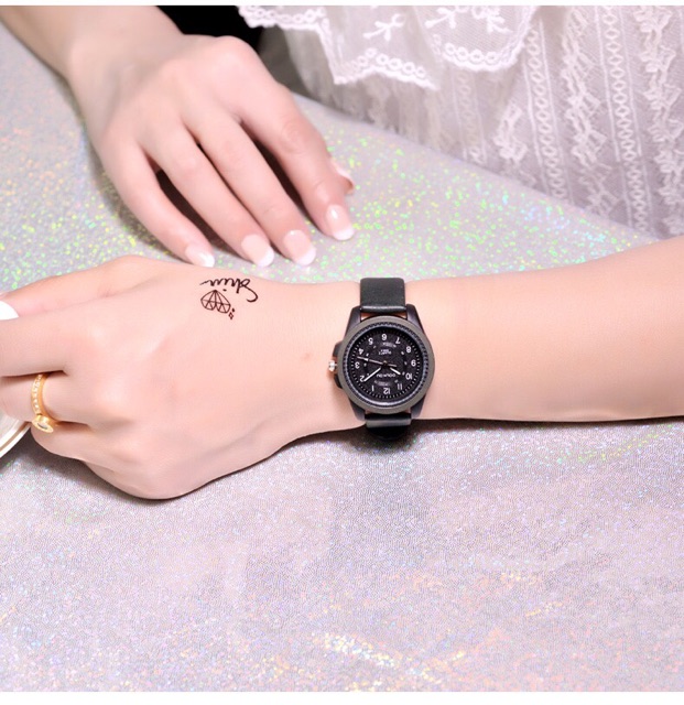 Đồng hồ nữ Doukou chính hãng dây da dẻo dai mặt thiết kế thời trang phong cách | BigBuy360 - bigbuy360.vn