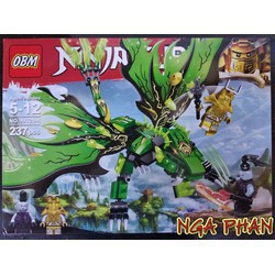 Rồng Xanh Lục Khổng Lồ 237 Chi Tiết Ninjago Lego- OBM Đồ Chơi Xếp Hình Lắp Ráp -