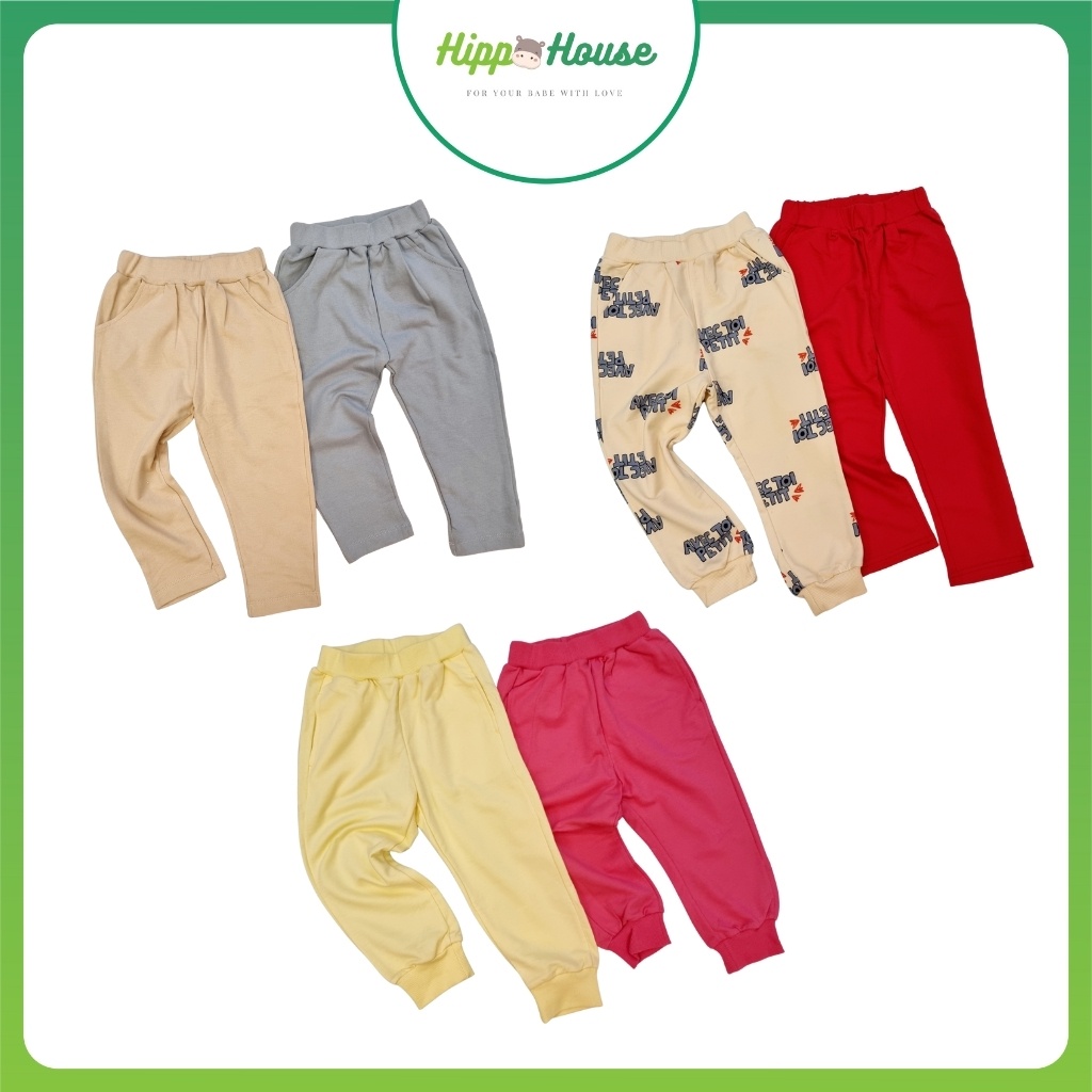 XẢ KHO Quần Dài Nỉ Da Cá Bé Gái Bé Trai Xuất Hàn Nhiều Màu Size 90 -150 Hippo House