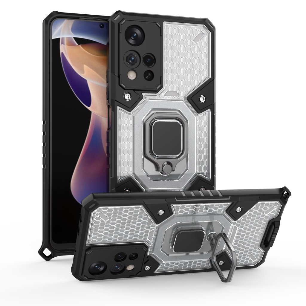 Ốp lưng Redmi Note 11 Pro 5G China / Note 11 Pro Plus 5G tổ Ong Iring không gian mới chống sốc giá đỡ xem phim cao cấp