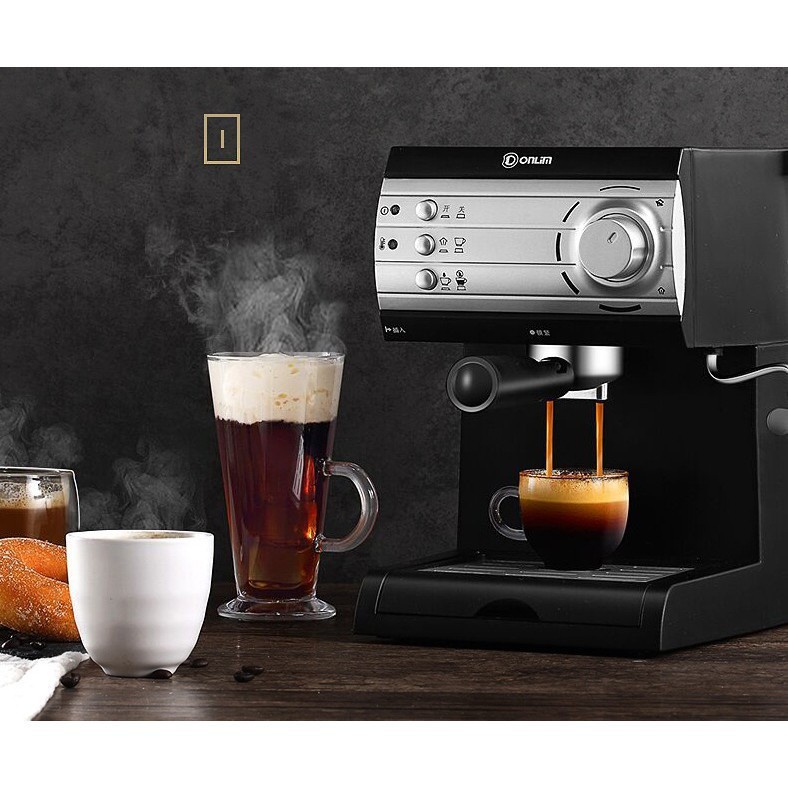Máy pha cà phê espresso DONLIM KF6001 tiện dụng, mẫu mới nhất cho cá nhân hoặc hộ gia đình