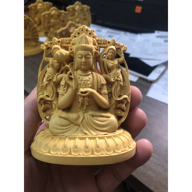 Tượng Phật Đại Thế Chí Bồ Tát -Tặng vòng đeo tay (để trên bàn lv với trên taplo ôtô )  TẶNG 1 VÒNG ĐEO TAY