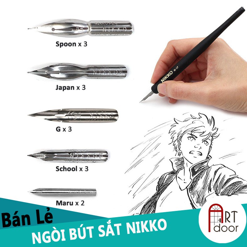 [ARTDOOR] Ngòi bút sắt HOLBEIN Nikko Manga (lẻ)