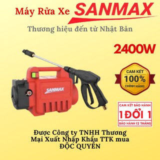 [ ẢNH THẬT + VIDEO ] MÁY RỬA XE SANMAX SM18006 Công Suất 2400W ( Có Giấy Tờ Chính Hãng + Bảo Hành 12 Tháng )