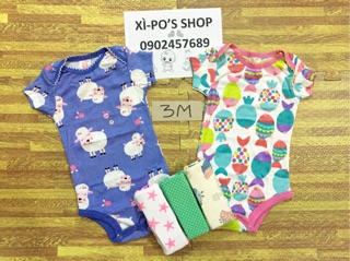 SET 5 BODYSUITS tay ngắn Carter's love bé gái