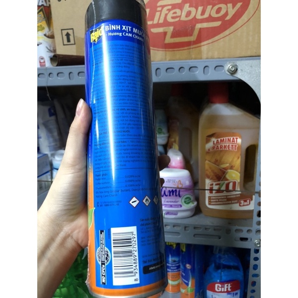Bình xịt côn trùng Raid hương Cam chanh chai 600ml