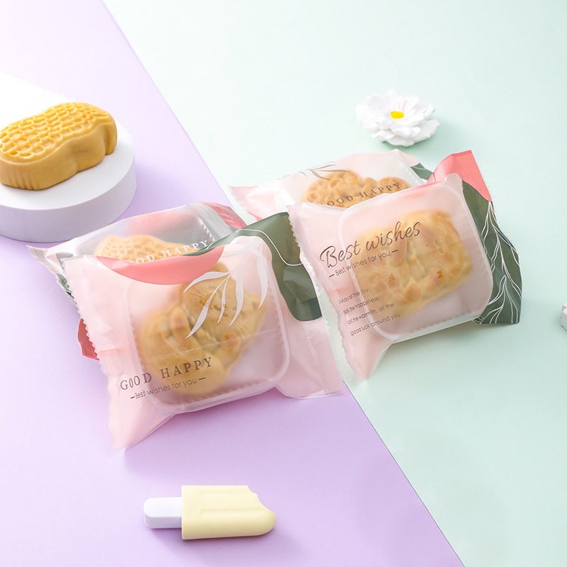 100 Túi Đựng Bánh Kẹo, Bao Bì Đựng Trà, Bánh Kẹo Họa Tiết Good Happy 4 in1 - VUA BAO BÌ