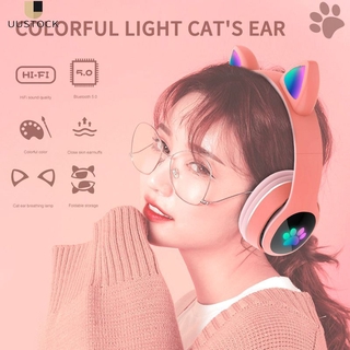 Tai Nghe Bluetooth 5.0 Phát Sáng Hình Tai Mèo Đáng Yêu