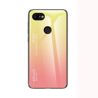 Ốp điện thoại kính cường lực màu gradient cho Google Pixel 2 1 3 XL