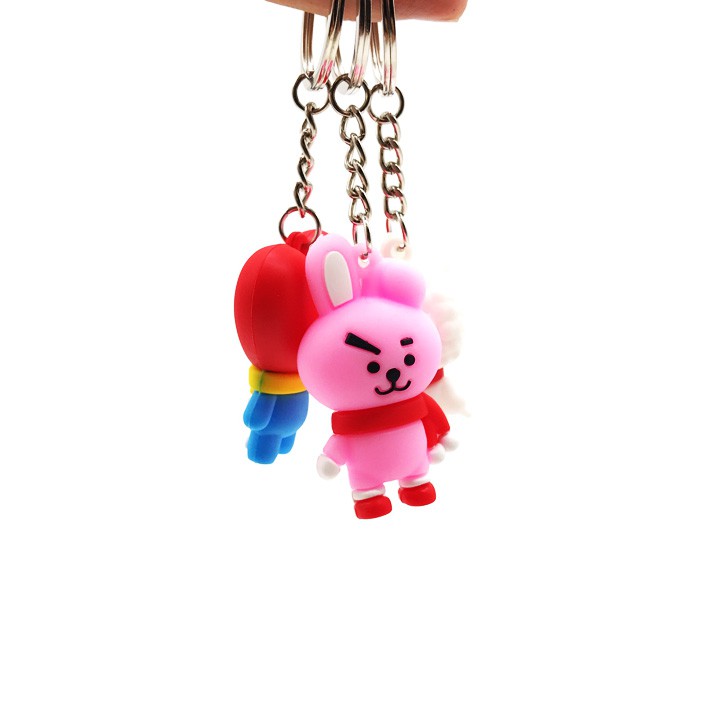 Móc Chìa Khóa Các Thành Viên Nhóm Nhạc Hàn Quốc BT21 BTS Silicon