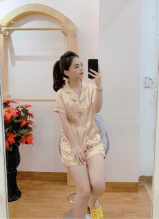 Bộ Lụa Gấm Áo Cộc Quần Đùi