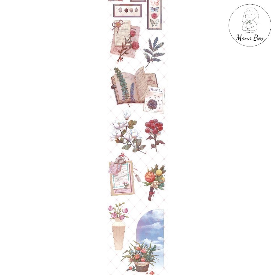 [Mã LIFE1003ALL giảm 10% đơn 50K] Washi tape phong cảnh trang trí sổ cute đẹp chiết MONO BOX PHS05