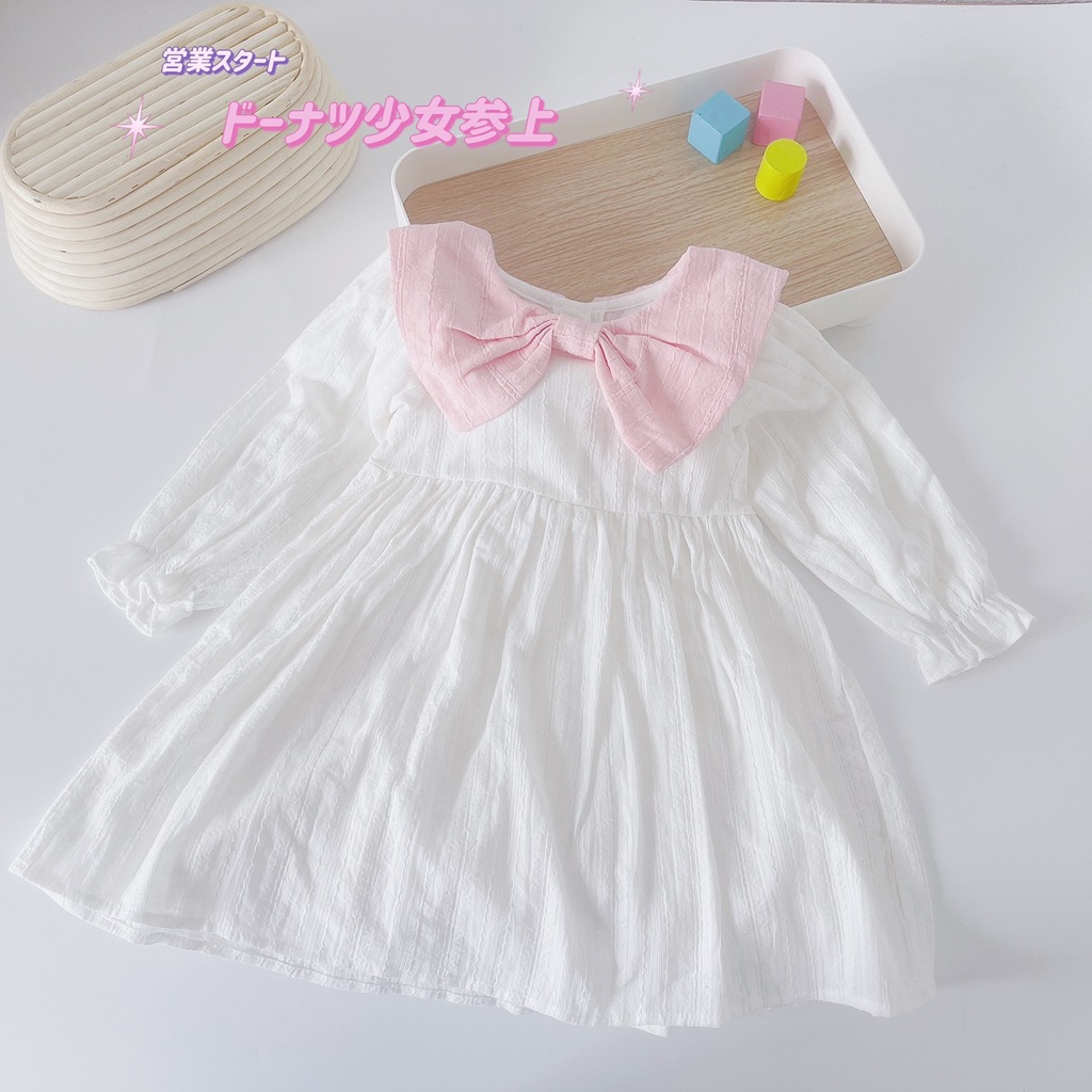 Váy thu dài tay chất thô mỏng cho bé gái 1-5 tuổi (Mã 198)