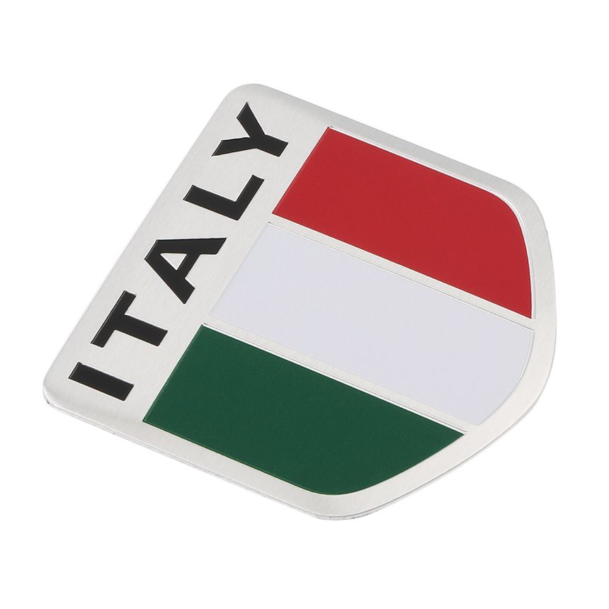 Sticker Dán Xe Hơi Hình Huy Hiệu Cờ Italia