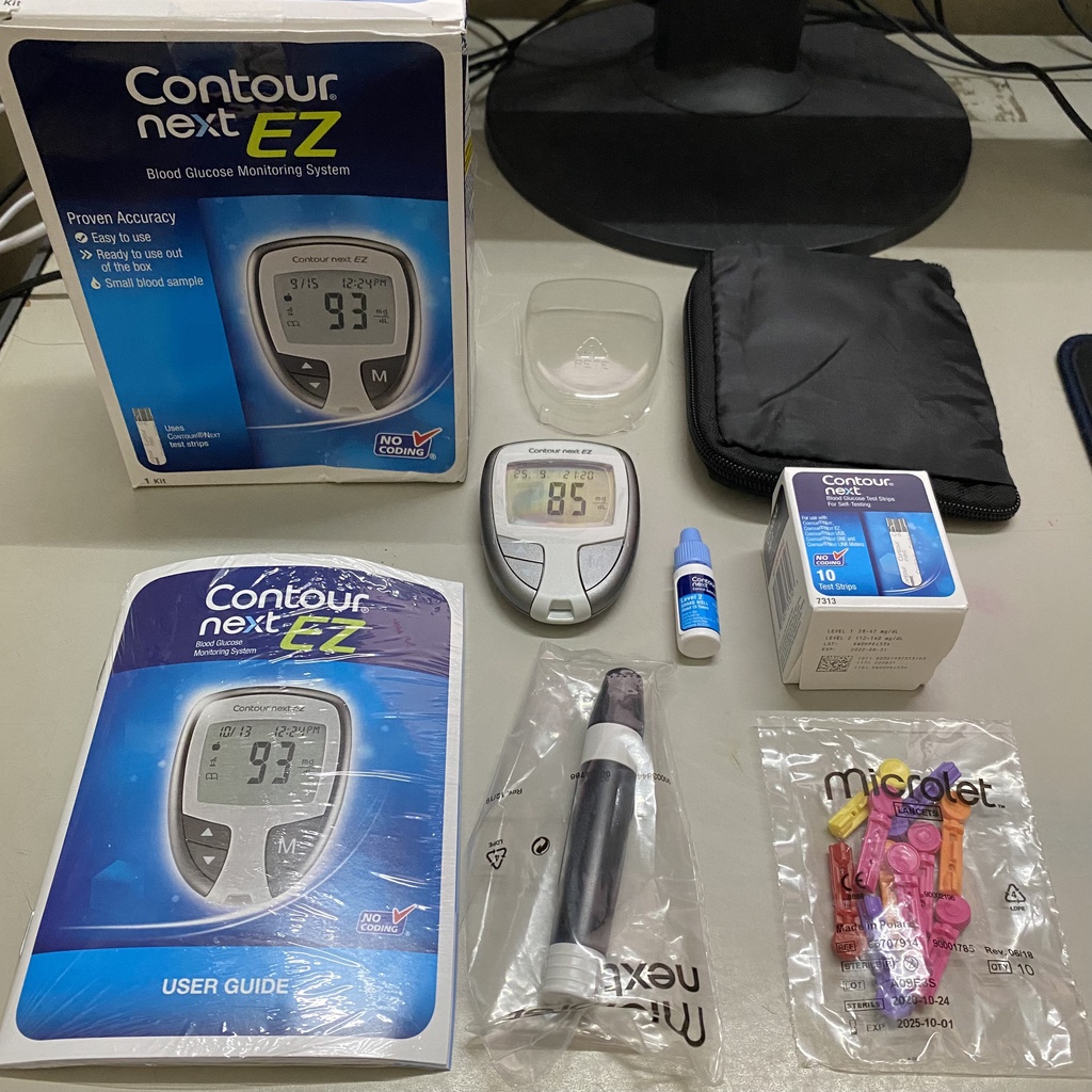 Máy đo đường huyết Bayer Contour Next EZ  - Kèm 10 que thử và 10 kim