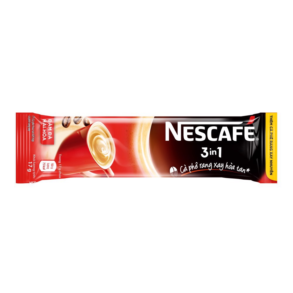 Lẻ 1 Gói Cà phê Nescafe 3in1 Đậm đà Hài Hòa 17gr