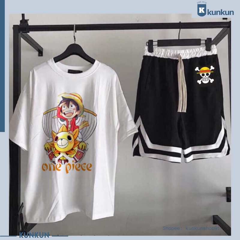 Đồ Bộ One Piece, Set Áo Quần One Piece Mũ Rơm Luffy