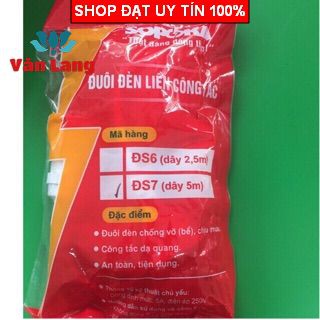 Đui đèn liền dây kèm công tắc 5A - 250V ,đui đèn liền dây dài 5 mét