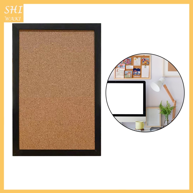 [In Stock]Cork Pin Board Bulletin Rectangle Decorative Tiles for Home Office Message Wood