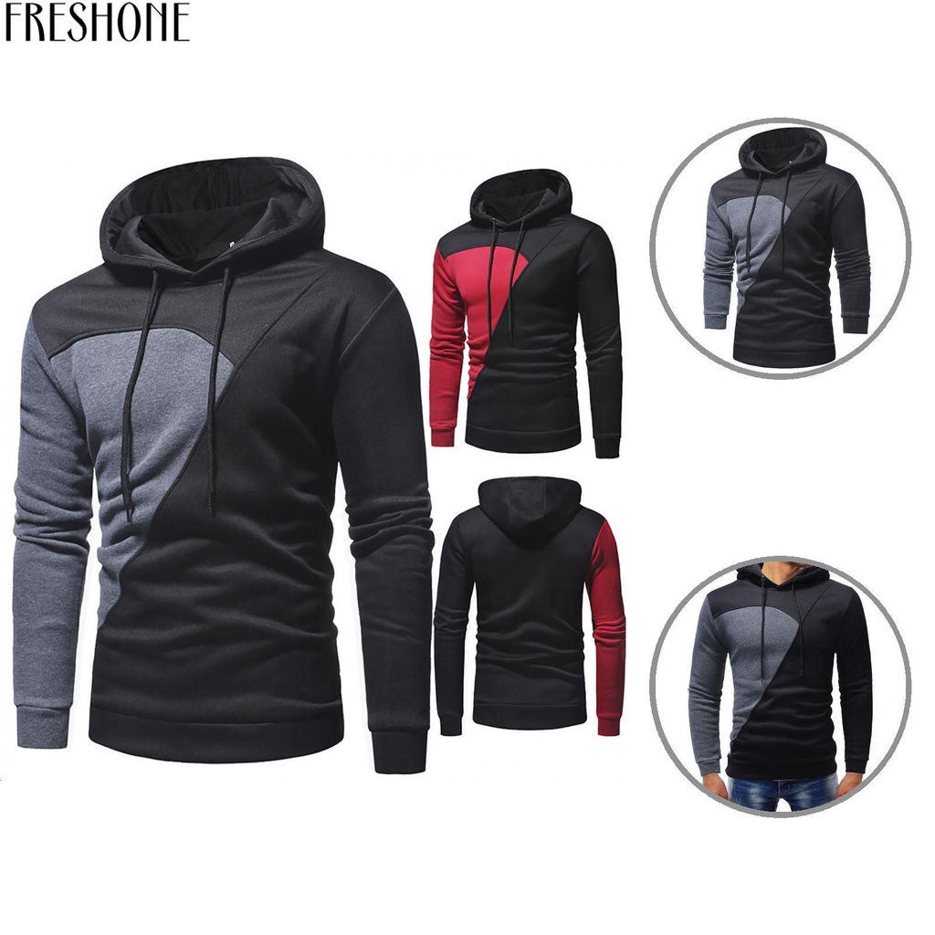 Áo khoác hoodie chui đầu có dây rút thoáng khí chống mài mòn có mũ trùm đầu tập gym